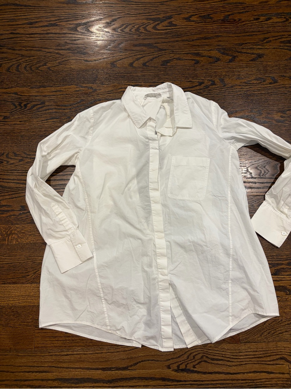 Vintage Donna Karan White Button-Down Women's Shirt